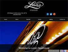 Tablet Screenshot of luciassteakhouse.com